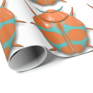 Papel De Presente Inseto de inseto de escaravelho fofo