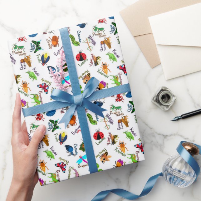 Papel De Presente Insetos do Alfabeto (Presentear)