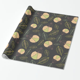 Papel De Presente Insetos e folhas em forma de permuta