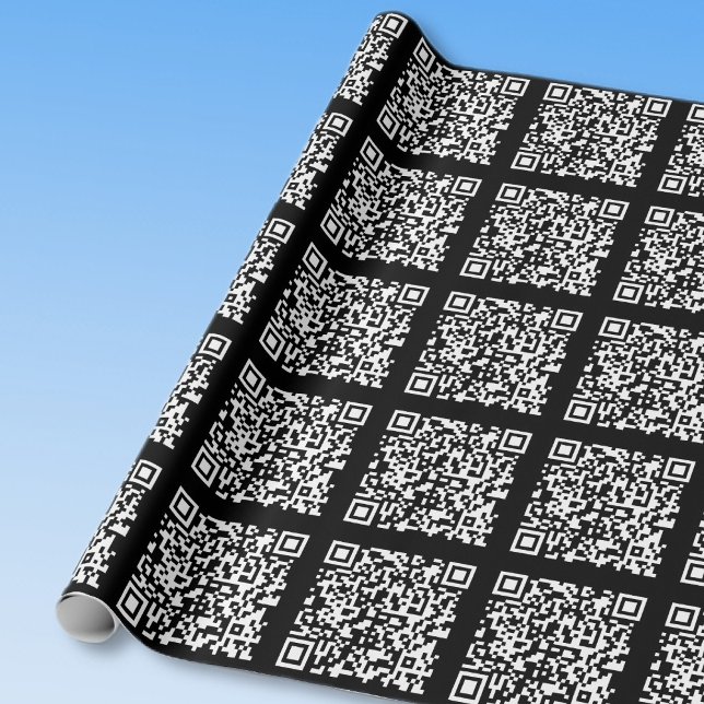 Papel De Presente Insira URL e crie código QR escaneável | Preto Bra (Criador carregado)