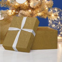 Papel De Presente Inspirado em Metal Simples e Sofisticado Dourado E