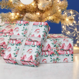 Papel De Presente Instrutor Yoga Christmas Santa Claus