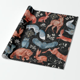 Papel De Presente  Intricate woodland animals pattern