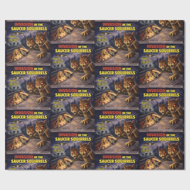 Papel De Presente Invasão dos Esquilos dos Pires (Aberto)