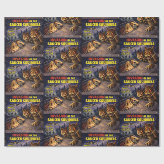 Papel De Presente Invasion of the Saucer Squirrels