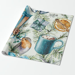 Papel De Presente Inverno Russo Natal Natureza Inspirada