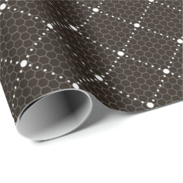 Papel De Presente Invólucro branco mínimo de lacre preto Elegante