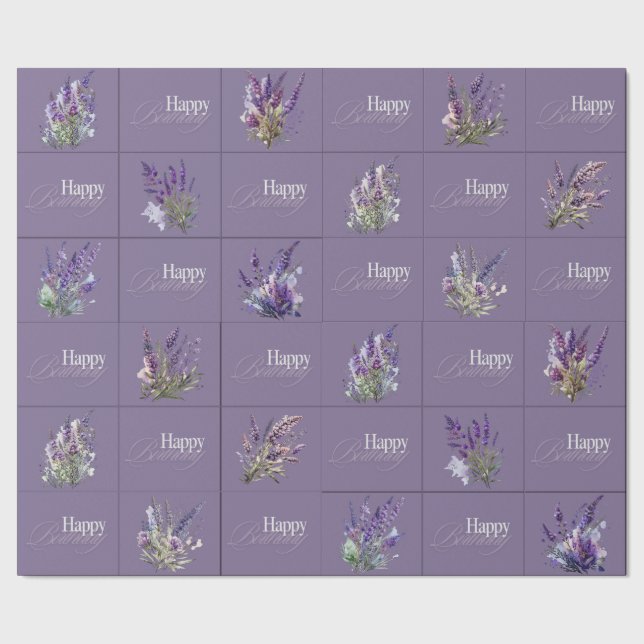 Papel De Presente Invólucro de presente de Design lavanda (Barra)