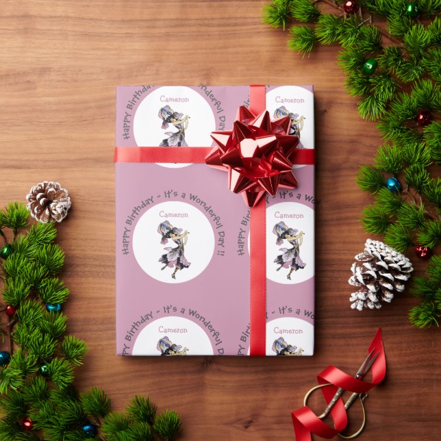 Papel De Presente Íris - Abastecimento da Flor Whimsical Fleur-de-Li (Presente de Natal)