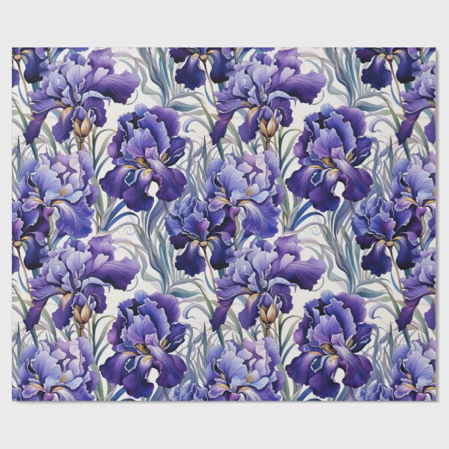Papel De Presente Íris Azul Roxo (Aberto)