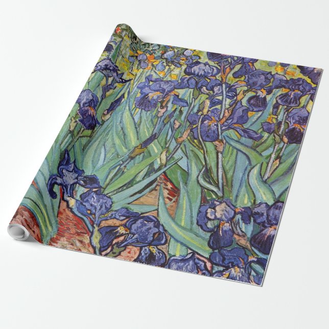 Papel De Presente Íris de Van Gogh Pintura Impressionista (Desenrolado)
