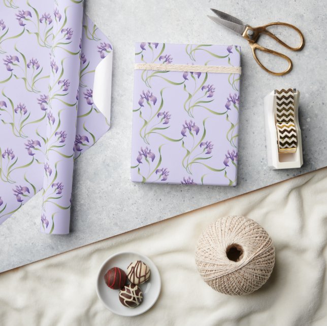 Papel De Presente Íris Roxo bonito (Artesanato)