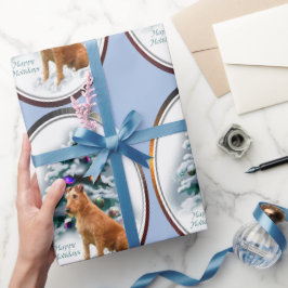 Papel De Presente Irish Terrier Christmas
