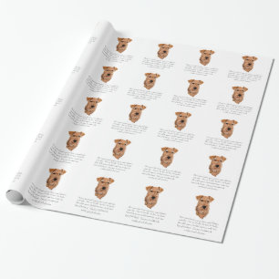 Papel De Presente Irish Terrier Lembrança - Macho