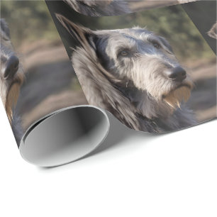 Papel De Presente Irlandês Lobo Não Estou Divertido,