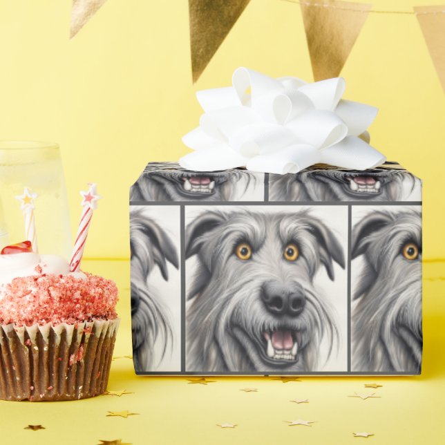 Papel De Presente Irlandês Wolfhound Surpresa (Festa de aniversário)