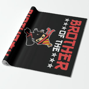 Papel De Presente Irmão De Aniversário Ninja Luta Contra O Present
