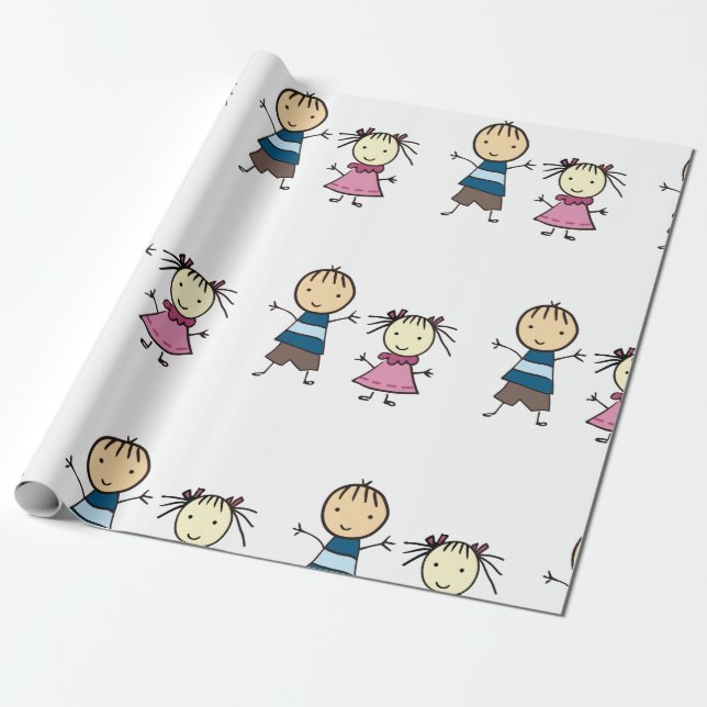 Papel De Presente Irmão E Irmã (Desenrolado)