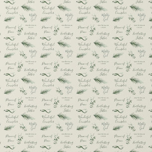 Papel De Presente Isiah 9:6 Pine Sage Faith Natal