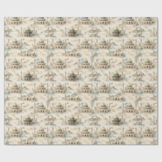 Papel De Presente Islamic Gift Wrap Watercolor Eid Ramadan Hajj