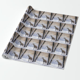 Papel De Presente Italian Greyhound Deixe Nevar Natal