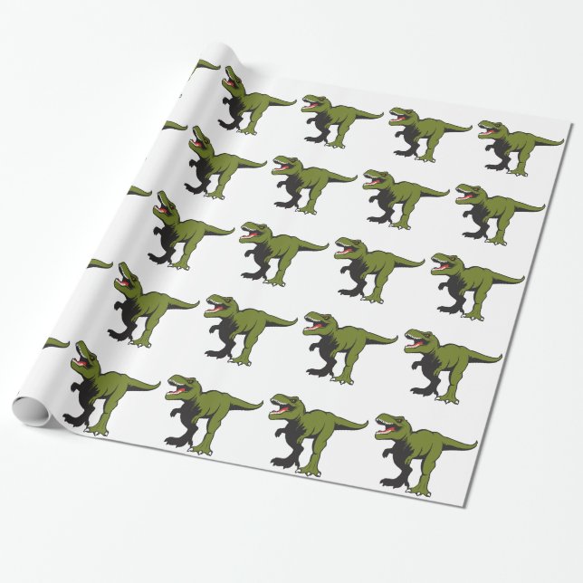 Papel De Presente Itens personalizados T-Rex (Desenrolado)