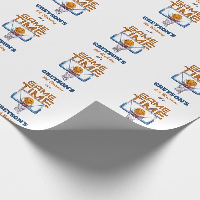 Papel De Presente It's Game Time Any Age Birthday (Ponta)