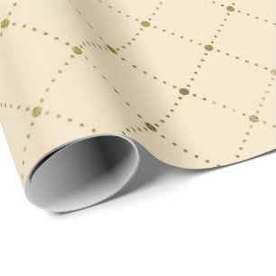 Papel De Presente Ivory Creamy Dourado Crystals Grill Glam