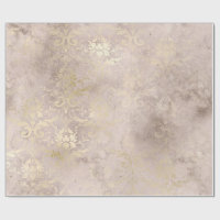 Ivory e Dourado Grunge - Damasco Distinto