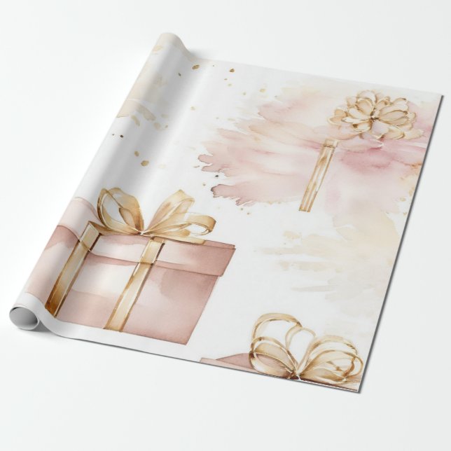 Papel De Presente Ivory Lace Reverie (Desenrolado)