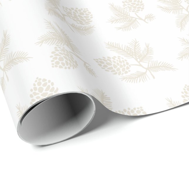 Papel De Presente Ivory Pine dá umas boas-vindas (Ponta do rolo)