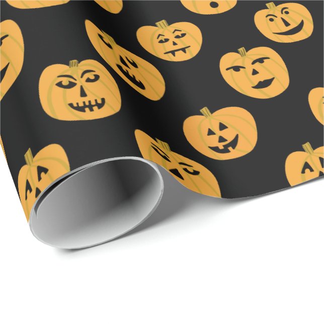 Papel De Presente Jack-O-Lantern Halloween PMPKIN - Presente (Ponta do rolo)
