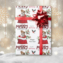 Jack Russell Terrier Puppy no Natal Gift Bag