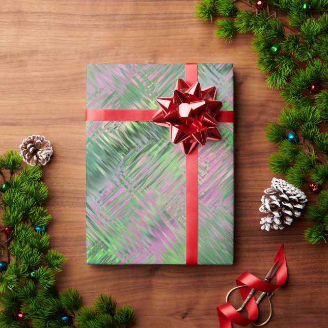 Papel De Presente Jade Green Crystal Gel Pattern (Presente de Natal)