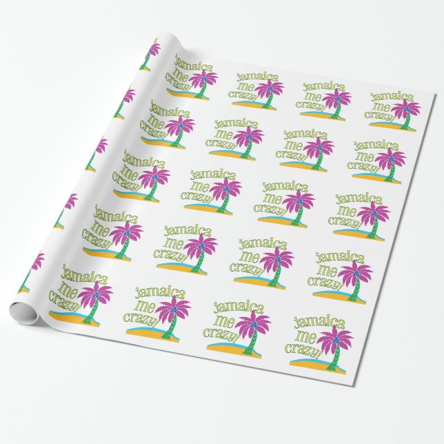 Papel De Presente Jamaica mim louco (Desenrolado)