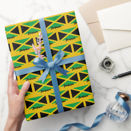 Papel De Presente Jamaica Wrappaper, patriota jamaicano de bandeira 