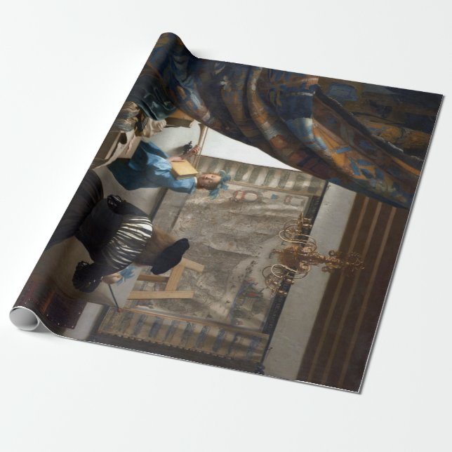 Papel De Presente Jan Vermeer A Arte da Pintura (Desenrolado)