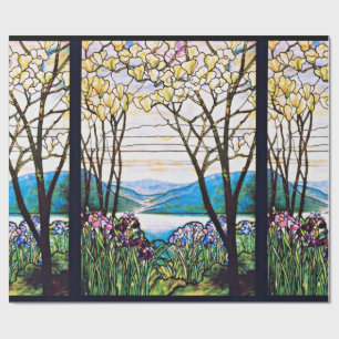 Papel De Presente Janela de vitral de Tiffany do vintage