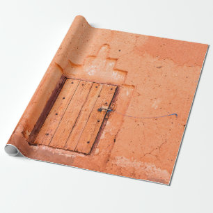 Papel De Presente Janela fechada de madeira em casa tradicional marr