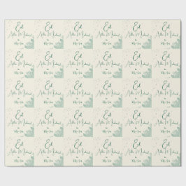 Papel De Presente Jantar verde-sage do Eid Al Adha