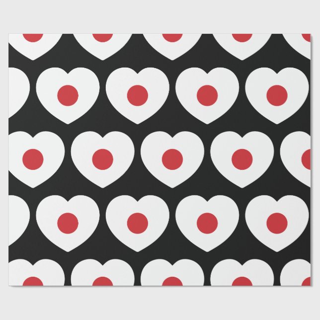 Papel De Presente Japão | Sinalizador Japonês Heart (Aberto)