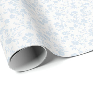 Papel De Presente Jardim Botânico Azul Claro - Neutro
