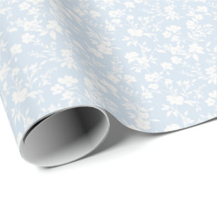 Papel De Presente Jardim Botânico Neutro - Azul Pó