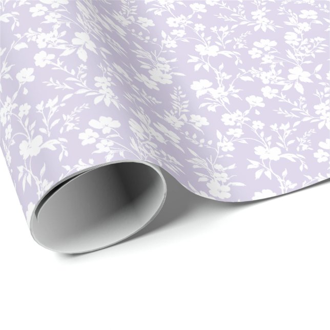 Papel De Presente Jardim Botânico Neutro - Lavanda Empoeirada (Ponta do rolo)