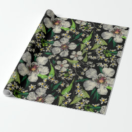 Papel De Presente Jardim Botânico - Padrão Floral Vintage