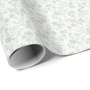 Papel De Presente Jardim Botânico Sage Silenciado - Neutro