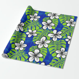 Papel De Presente Jardim curto do conselho - profundamente azul
