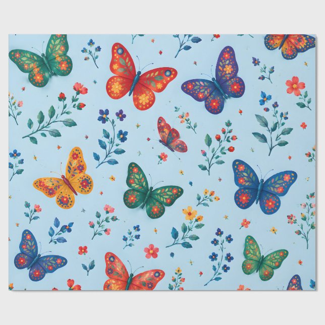 Papel de Presente Jardim de Borboletas – Borboleta (Aberto)