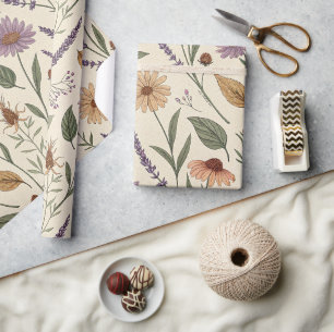 Papel de Presente Jardim de Ervas de Farmácia Vint