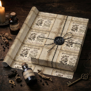 Papel De Presente Jardim de Ervas Venenosas da Farmácia Noturna